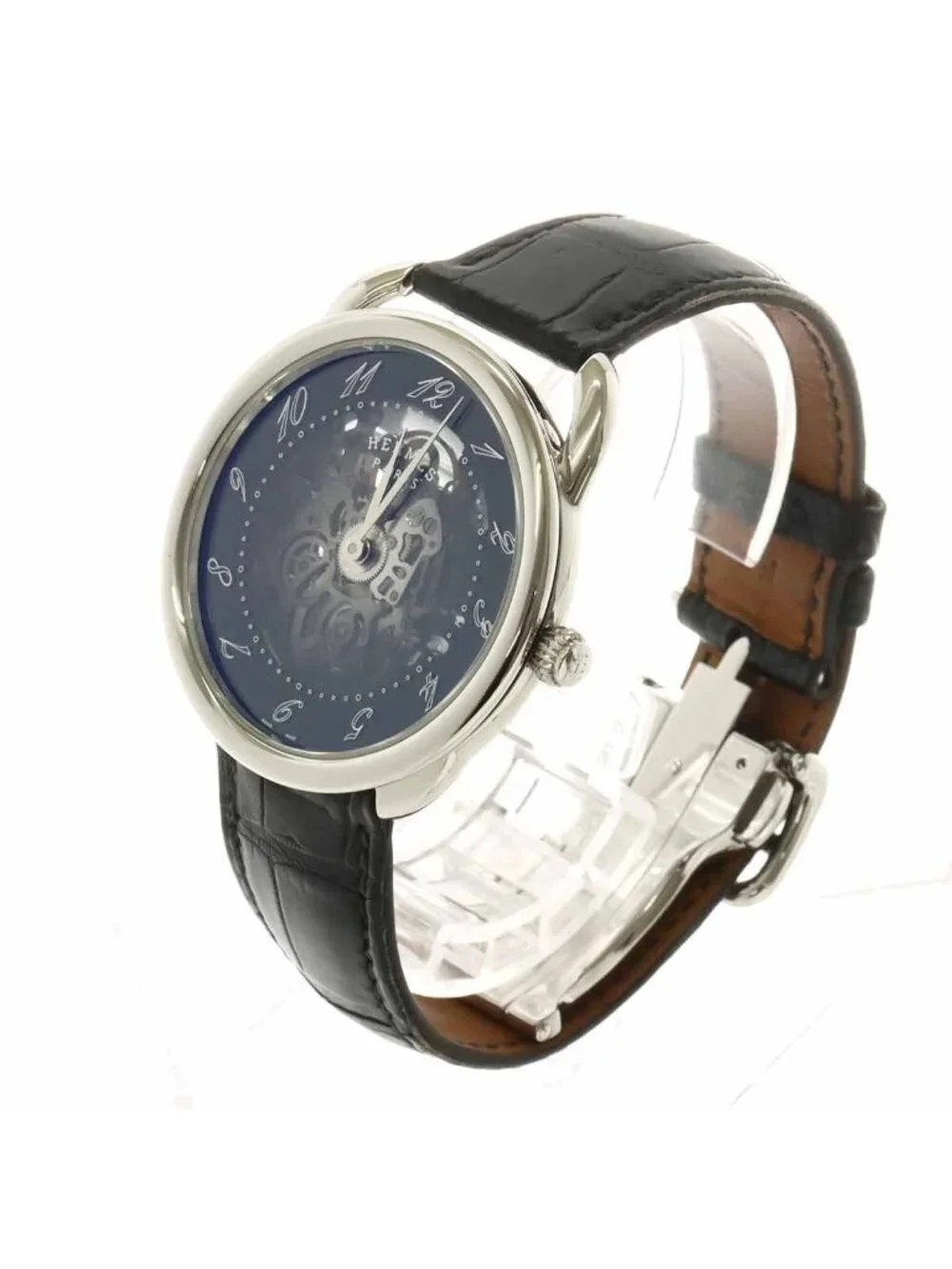 Hermes Arceau Watch Black Skeleton Automatic